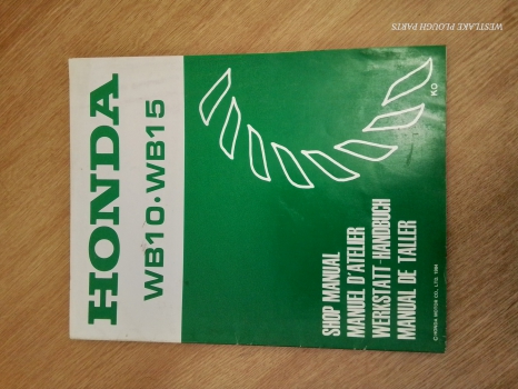 Westlake Plough Parts – Honda Shop Manual WB10 WB15 