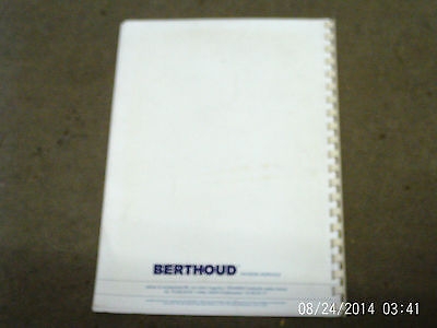 Westlake Plough Parts – BERTHOUD SPARE PARTS CATALOGUE 2000/2500L SPRAYERS FOR MB TRAC 1000/1500
