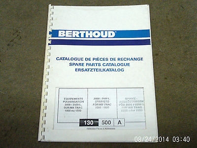 Westlake Plough Parts – BERTHOUD SPARE PARTS CATALOGUE 2000/2500L SPRAYERS FOR MB TRAC 1000/1500