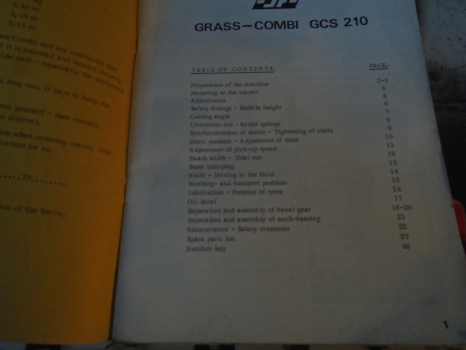 Westlake Plough Parts – Jf Fabriken Grass Combi Gcs210 Manual 