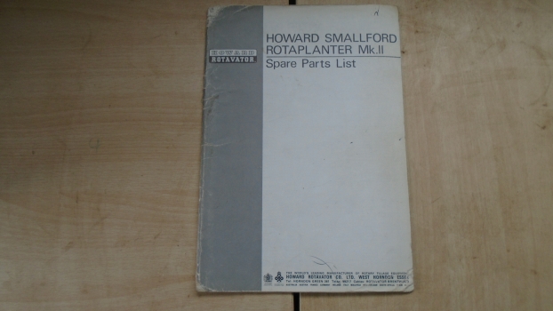 Westlake Plough Parts – Howard Rotavator Smallford Rotaplanter Mk 2 Parts List (y) 
