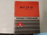 Massey Ferguson Parts Manual 10-10 Riding Mower  Massey Ferguson Parts Manual 10-10 Riding Mower       USED