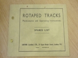 Howard Rotavator rotaped tracts instruction book 