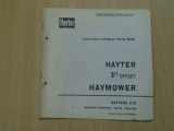 Hayter Haymower 5ft Offset Instruction Book 