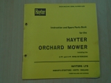 Hayter Mower Orchard Mower Instruction Manual 