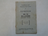 Caterpillar No.7a Bulldozer Operation Instructions 