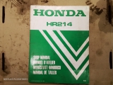 Honda Shop Manual HR214  Honda Shop Manual HR214       USED