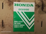 Honda Shop Manual EC2200  Honda Shop Manual EC2200       USED