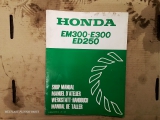 Honda Shop Manual EM300 . E300 ED250  Honda Shop Manual EM300 . E300 ED250       USED