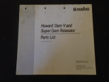 Howard Rotavator Gem V & Super Gem Parts List  Howard Rotavator Gem V & Super Gem Parts List       USED
