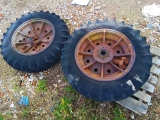 Dunlop Farm Tractor Cast Wheels and Tyres  Dunlop Farm Tractor Cast Wheels and Tyres       USED