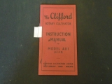 Clifford Cultivator Model A111 & B Manual  Clifford Cultivator Model A111 & B Manual       USED