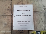 Massey Ferguson Parts Manual 22-7 Spinner Broadcaster  Massey Ferguson Parts Manual 22-7 Spinner Broadcaster       USED