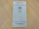 VILLIERS BOOK Mark 25c Two Stoke Engine Instructions  Villers Book Mark 25c Two Stoke Engine Instructions       USED
