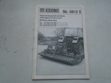 Krone Rotary Harrow No.491-2e Manual 