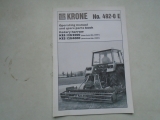 Krone Rotary Harrow Kes 120/3000/4000 Parts Manual 