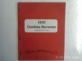 Ransomes 1001 Harvester Operator Instructions 