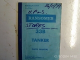Ransomes 33B Tanker Parts Manual 