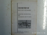 Ransomes C83-86/126/140 Heavy Duty Cultivators Instructions and Spare Parts List 