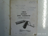 Ransomes HR34 Offset Disc Harrow Operating Instructions 