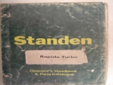 Standen Rapide Turbo Operators Handbook and Parts Catalouge 