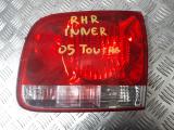 OUTER TAIL LIGHT (DRIVER SIDE) Volkswagen Touareg D 2.5 Tdi 174bhp 5dr A 2002-2010  2002,2003,2004,2005,2006,2007,2008,2009,2010Outer Tail Light (driver Side) Volkswagen Touareg D 2.5 Tdi  2002-2010       Used