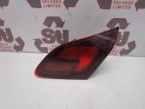 Vauxhall Astra Mk6 5 Door Hatchback 2009-2012 REAR/TAIL LIGHT ON TAILGATE (DRIVERS SIDE) 1319952 2009,2010,2011,2012Vauxhall Astra Mk6 09-12 o/s off driver right tail light lamp 1319952 1319952     GOOD