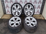 FORD FOCUS LX TDCI E4 4 DOHC 2004,2005,2006,2007,2008,2009,2010,2011,2012 Alloy Wheels - Set 2004,2005,2006,2007,2008,2009,2010,2011,2012Ford Focus ST Alloy Wheels Alloys Tyres Set of 4 225 40 18 inch 6m5j1007ab 4 by 100    Used