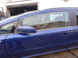 2008-2014 Vauxhall Zafira 5 Door DOOR COMPLETE (FRONT PASSENGER SIDE) Blue Z21b  2008,2009,2010,2011,2012,2013,201408-14 Vauxhall Zafira B 5 DOOR COMPLETE (FRONT PASSENGER SIDE) Blue Z21b      GOOD