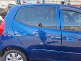 Hyundai I10 1.1 5 Door Hatchback 2007-2013 DOOR BARE (REAR DRIVER SIDE) Blue  2007,2008,2009,2010,2011,2012,2013Hyundai I10 1.1 5 Door Hatchback 2007-2013 Door Bare (rear Driver Side) Blue       GOOD