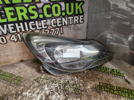 Vauxhall CORSA D FACE-LIFT Hatchback 5 Door 2010-2014 HEADLIGHT/HEADLAMP (DRIVER SIDE)  2010,2011,2012,2013,2014Vauxhall CORSA D FACE-LIFT Hatchback 5 Door 2010-2014 HEADLIGHT/HEADLAMP (DRIVER SIDE)      Used