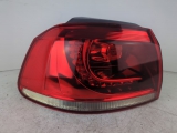 Volkswagen Golf Gti E5 4 Dohc Hatchback 3 Door 2009-2012 Rear/tail Light On Body (passenger Side)  2009,2010,2011,2012Volkswagen Golf GTI 3 Door 2009-2012 Rear Tail Light On Body (Passenger Side)       GOOD