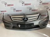 MERCEDES Class C 2013 BUMPER (FRONT)  2013MERCEDES C CLASS W204 220CDI AMG LINE 2011-2014 COMPLETE FRONT BUMPER IN GREY      GOOD